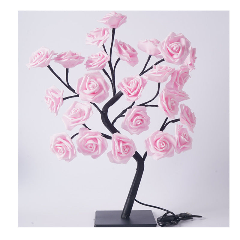 LED Rose Tree Cherry Blossom Christmas Lights Rose Night Lamp