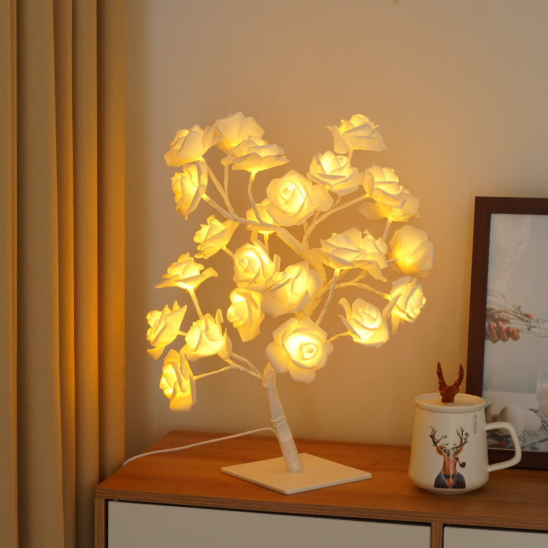 LED Rose Tree Cherry Blossom Christmas Lights Rose Night Lamp