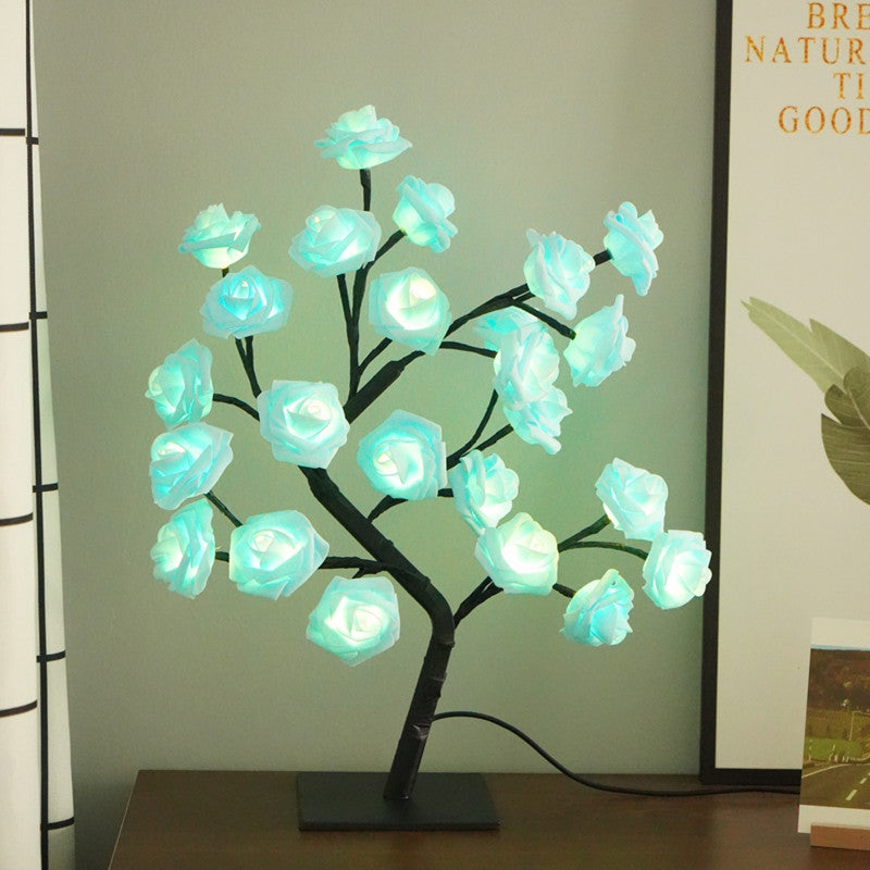 LED Rose Tree Cherry Blossom Christmas Lights Rose Night Lamp