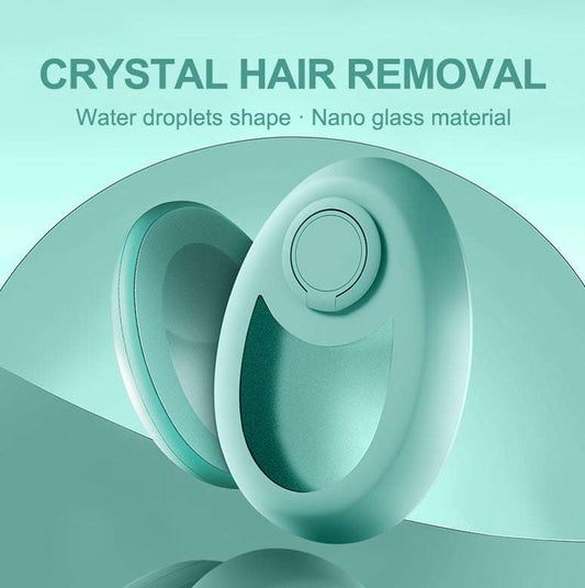 Upgraded crystal hair removal eraser with nano glass material in green.