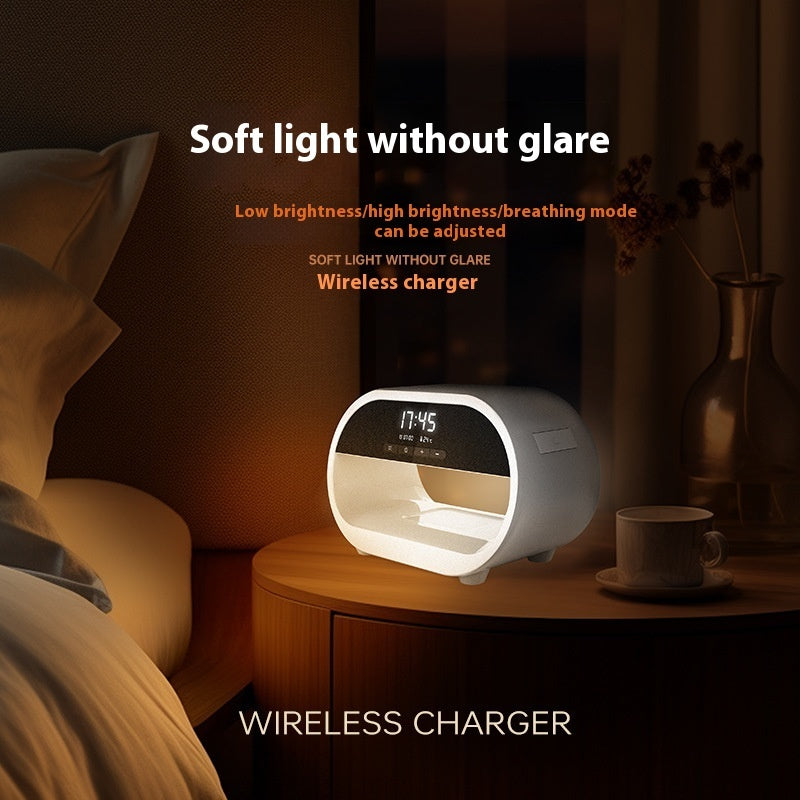 Small Night Lamp Multi-purpose Alarm Clock Wireless Charger