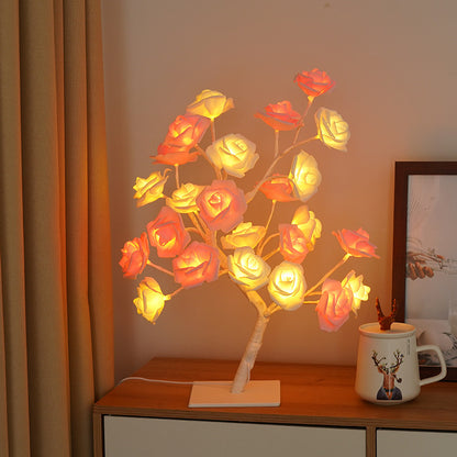 LED Rose Tree Cherry Blossom Christmas Lights Rose Night Lamp