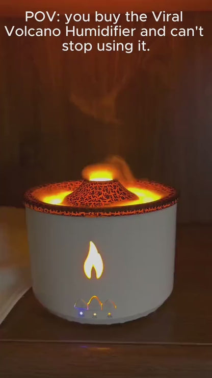 New Creative Ultrasonic Essential Oil Humidifier Volcano Aromatherapy Machine Spray Jellyfish Air Flame Humidifier Diffuser