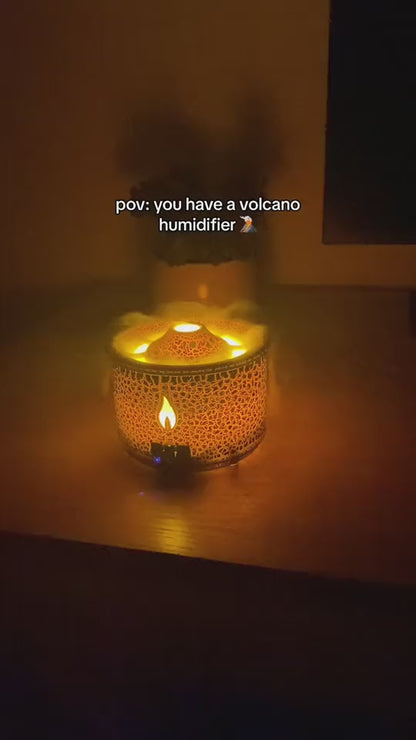 New Creative Ultrasonic Essential Oil Humidifier Volcano Aromatherapy Machine Spray Jellyfish Air Flame Humidifier Diffuser